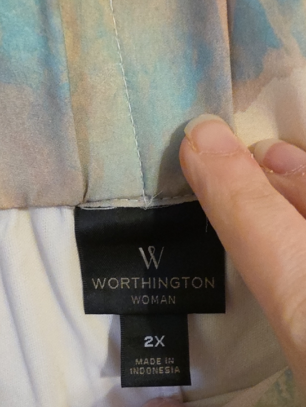 Worthington Women Marble Tie Dye Pleated Pull On Skirt. NWT - Picture 5 of 7